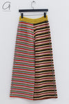 YANYAN KNITS soft color block striped casual pants YYK-YYW23-1541-TW striped